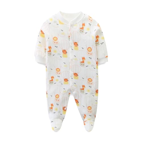 Image of Infant Baby Cute Onesie Cotton Outfit Cartoon Bodysuit Jumpsuit Long Sleeve Romper