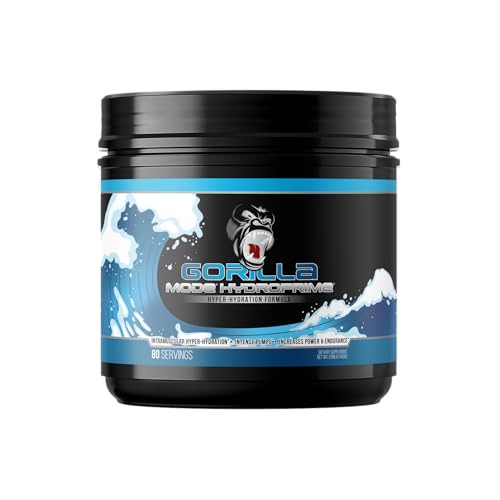 Gorilla Mind Hydroprime® Glycerol Pre-Workout - Hydrating Pre-Workout Formula for Intense Pumps · Intramuscular Hyper-Hydration · Increased Power & Endurance/Mixes Flawlessly - 400g