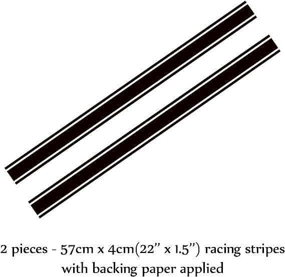 Customized Racing Stripe Decal Stickers for Guitars, Basses & Musical Instruments. 8 Colour Choices (Yellow)