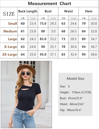 Aottori T-Shirt Verano Mujer Camiseta Manga Corta Básica Tops Cuello Redondo Elegante Camisetas de Punto Acanalado Ligero Casual Túnica Azul Marino S