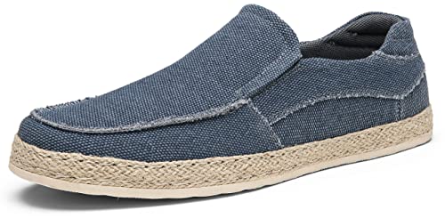 Jousen Men's Loafers & Slip On Shoes Daily Commuting Comfortable Canvas Shoes Lightweight Casual Shoes For Men(Amy3050 Blue 10) #TOP8