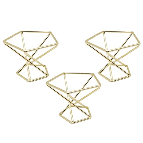 Dehumi 3 Piezas Soporte GeoméTrico para Plantas de Aire, Estante para Plantas de Aire, Soporte para Plantas de Metal, Estantes para Macetas, DecoracióN Himmeli, Contenedores Tillandsia Cover