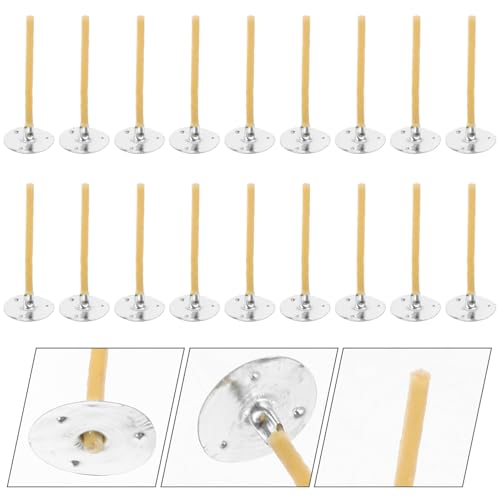 GALPADA 100 piezas de mechas para velas con fibra encerada miniatura 6