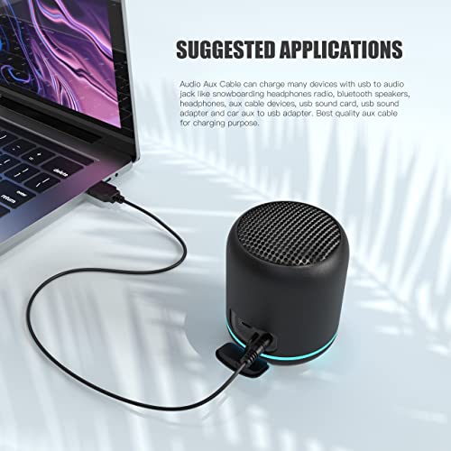 Berlat 3.5Mm Male Aux Audio Jack To Usb 2.0 Male Charge Cable Adapter Cord, 2Pack Audio Car Stereo Jack Cables To Usb 2.0, Usb Connection Kit, For Music Player- 3.3Ft（Support Data Transmission） #TOP5