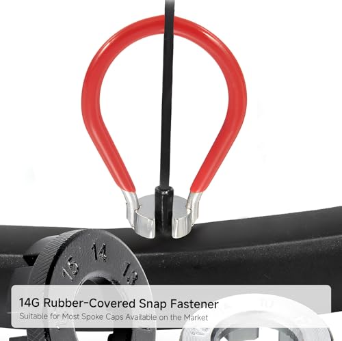 Funver Universal Bicycle Spoke Wrench Set, 5PCS Portable Spoke Tool with Tire Lever & Rim Correct Kit, High-Strength Steel Wheel Tension Adjust Tool for 10-15 Gauge Cycling Wheel Repair and Maintenanc - Image 5