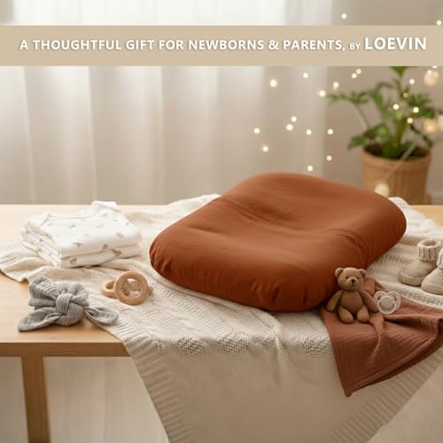 Image of Baby Lounger for Newborn 0-24 Months, Soft Portable Infant Nest & Play Mat & Diaper Changing Pad for Home,Travel & Floor Time, Newborn Babies Essentials Gifts(Coffee)