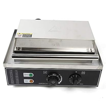Waffeleisen Edelstahl Profi Waffeln Waffelgerät Kommerzielles Waffle Maker Am Stiel Waffelsticks Corn Dogs 1500W Anti-Haftbeschichtung + Timer – Bild 6