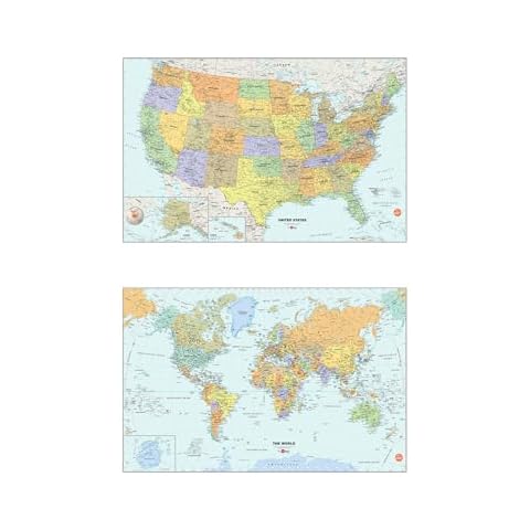 Wallpops US and World Map Decals Cover