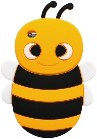 Casea Packing Yellow Cartoon Bee Style Silicone Case Cover for Apple iPod Touch 4 4G 4TH