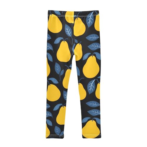 Pear Print Girls Leggings Soft Stretch Workout Yoga Dance Pants for Kids Casual Tights2