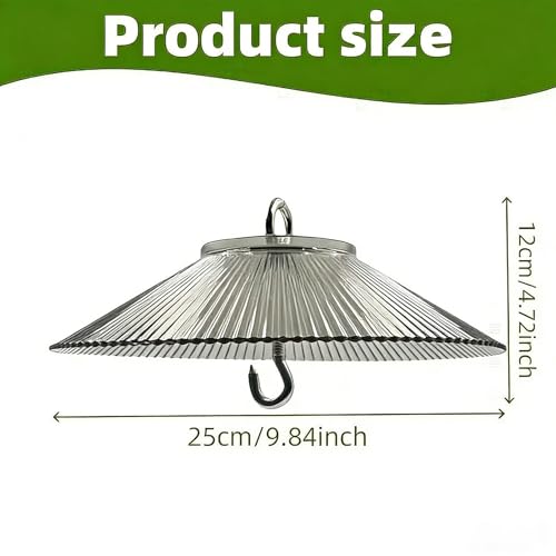 Deflector de ardilla de metal para comederos de pájaros en jardín exterior 6