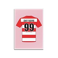 UNIGIFT - Sottobicchiere rotondo in vetro Doncaster Rovers (tema della squadra di calcio, opzioni colorate) – qualsiasi nome/messaggio sul vostro unico tappetino – The Rovers Vikings Donny