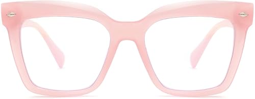 Miniatura 1 de HGIOOIGH Gafas de lectura de gran tamaño para mujer, diseño cuadrado y con bloqueo de luz azul, lentes de diseño de moda