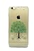 4.7" ONLY !!! iPhone 6, iPhone 6S Case, Soft TPU Cover, Handmade, Real Pressed Dried Flowers, Crystal Clear, Personalized 3D Effect, FS 0413 Phone Case (Green Sakura Tree)