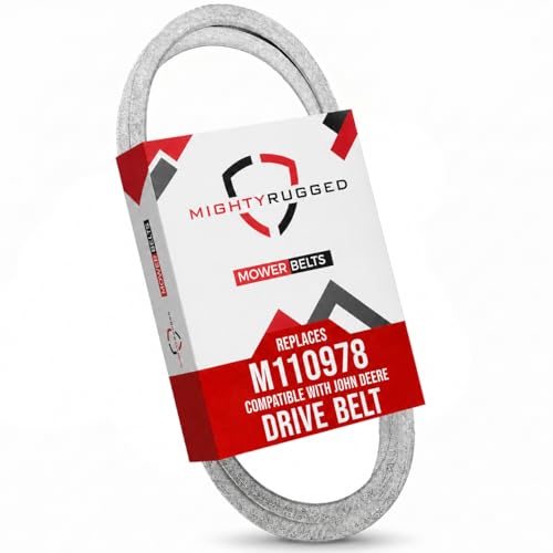 Image of M110978 John Deere Drive Belt Replacement - Belt Length 102 inch - Heavy-Duty, Durable, Aramid Cord Drive Belt for John Deere LX176, LX178, LX186, LX188