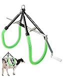 QWORK Cow Hip Lift, Heavy-Duty Cattle Lifter - Steel Cow Lift with Adjustable Pitch, Triangular Support Stand Up Assist Tool for Calving Milking Birthing Dystocia and Recovery Aid - 2204lb Capacity
