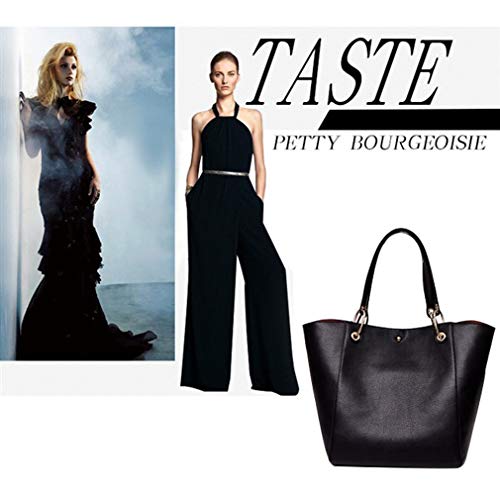 Pahajim Tote Handbags For Women Large Capacity Work Pu Leather Bucket Purse Designer Satchel Hobo Shoulder Bags (Rose Gold) #TOP6