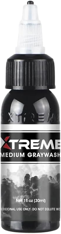 Tinta para tatuagem XTREME Medium Greywash, frasco com 30 mL