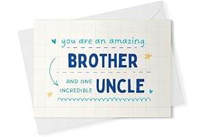 Amazing Brother, Incredible Uncle Greeting Card