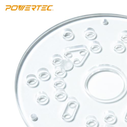 POWERTEC Placa de base universal 71381 para roteadores de acabamento | Placa de roteador compacta co