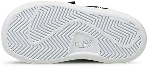 Puma Kids Smash 2 Summer Animals Hook and Loop Sneaker Black White, 5 US Unisex Toddler3