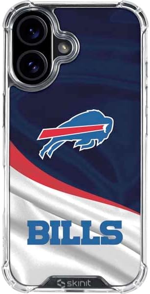 Skinit Clear Phone Case Compatible with iPhone 16 Plus - Officially Licensed NFL Buffalo Bills Design
