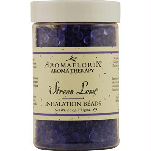 Aromafloria Aromatherapy Collection Stress Less Inhalation Bead Jar, Lavender/Chamomile/Sage, 2.5 Ounce
