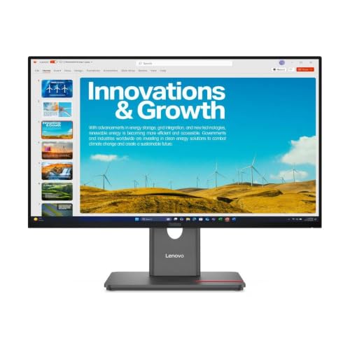 Image of Lenovo ThinkVision P24QD-40 24 inch Class WQHD LED Monitor - 16:9 - Eclipse Black