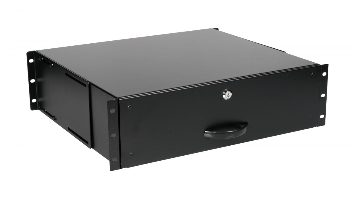 Equip Drawer 19 Inch for 3U Server Cabinets Lockable Black