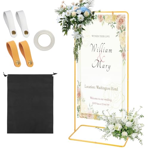 Wedding Welcome Sign Holder - 20x31x69 Inch Adjustable Sign Holder,