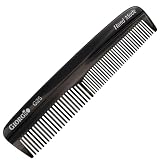 Giorgio G25 Pettine tascabile a denti fini e denti larghi, pettine per capelli per uomini e donne, pettine per barba fatto a mano, pettine per barbiere, per toelettatura, taglio a sega e lucidato