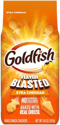 Goldfish Flavor Blasted Xtra Cheddar Cheese Crackers, Baked Snack Crackers, 6.6 oz Bag