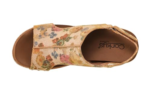 Image of Corkys Footwear Womens Carley Wedges, Featuring Corkys EVA Foam Cushioned Insoles, A 2.5 Inch Heel, Lightweight For All Day Wear, And Hook And Loop Closure