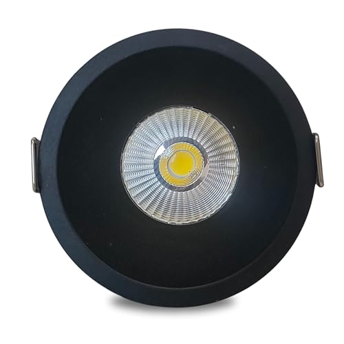 Image of D'Mak 12W Black Body LED Deep COB Light | Recessed LED Ceiling Light for Indoor Lighting (3in1, Pack of 4)