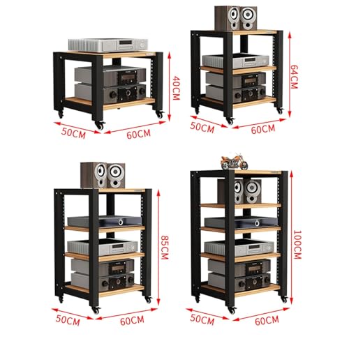 Estante de audio de madera elegante para componentes de sonido 3