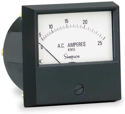 Analog Panel Meter, AC Current, 0-25 AC A