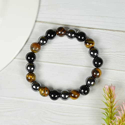 Image of Reiki Crystal Products Certified Natural Crystal Stone Round 10 mm Beads Bracelet for Men and Women | Reiki Charged Gemstone Jewellery Bracelet| Multiple Stone Variants Available