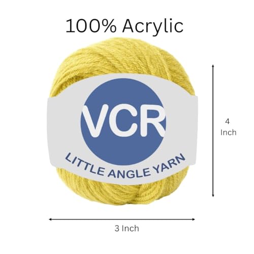 Image of VCR 4 Ply Butter Milk Little Angle Yarn, 25 Grams, 92 Meters Length, 100% Acrylic Soft Baby Knitting Yarn for Crochet, Newborn Sweaters, Soft Baby Socks, Mittens and Leggings, Pack of 1