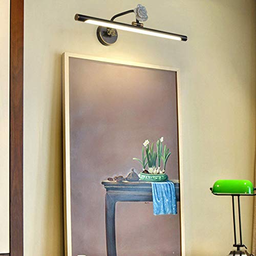 Espejo lámpara LED vintage para baño con luz de cuadro de 45cm 9W 6