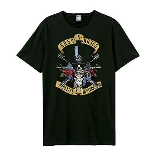 Guns N Roses Top Hat Skull t-shirt charcoal XL vêtement rock homme