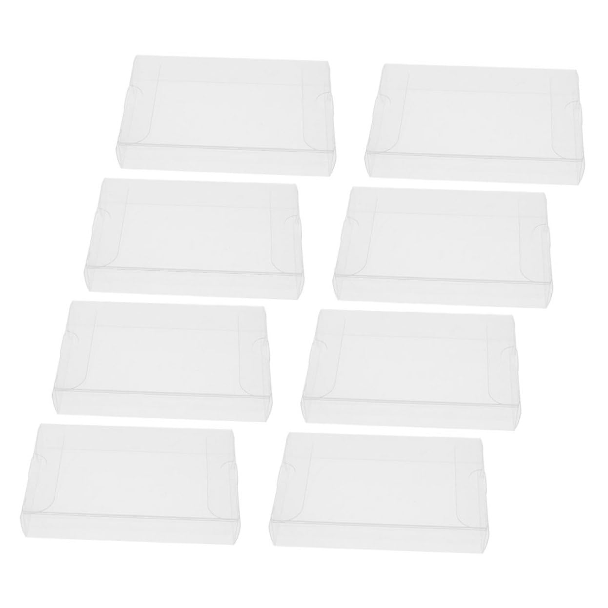 IWOWHERO 8Pcs PVC Cassette Tape Storage Box Vintage Audio Cassette Holder for Home Shop and Bookshelf Moisture Organizer with High Clarity for Easy Access