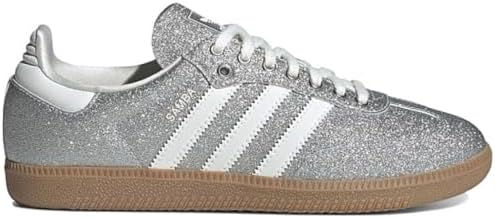 adidas Originals Samba OG Tênis feminino, Brilho prateado metálico