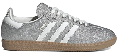 adidas Originals Samba OG Womens Sneaker (Shine Silver Metallic 7)