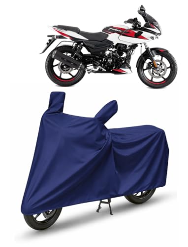 Image of KARKING Bike Cover for Bajaj Pulsar 220F with Side Mirror Pocket & Buckle Belt | HIGH Material Quality | Weather Resistant