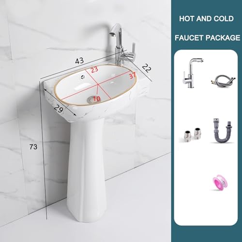 El mejor review de Lavabo pie blanco que Puedes comprar On-line. 27 Imagen adicional