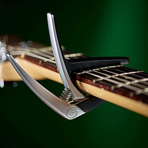 G7th Nashville Guitar Capo, Steel String Satin Black - 55mm Lightweight, Fast Action Spring Capo -Silicone Protection for Guitar Neck & Tone Clarity - Perfect for 6 String Acoustic or Electric Guitars - Thumbnail 3