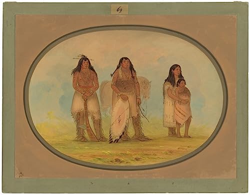Tableau Quatre Indiens Kiowa pour décoration de chambre vintage