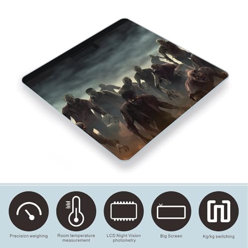 Báscula digital Many Zombie de vidrio templado para baño miniatura 3