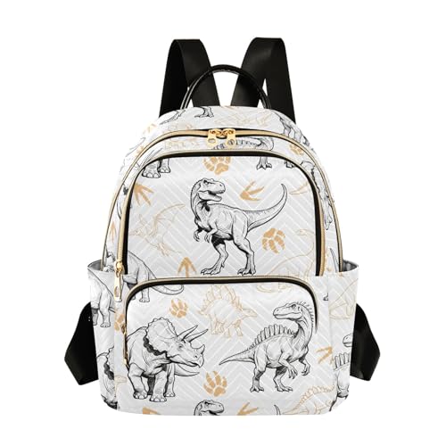 ALAZA Travel Backpack Purse for Women Fashion Anti-theft Work Casual Animal Dinosaurs Pattern Daypack Shoulder Bag Medium Size