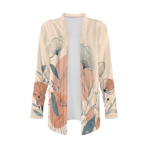 Image of Women's Open Front Cardigan Long Sleeve Loose Sweater Lightweight Soft Cardigan Jackets